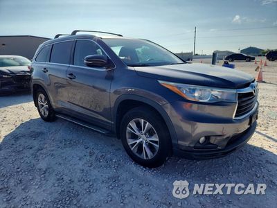 Czwarte zdjęcie samochodu z boku: 2015 TOYOTA HIGHLANDER XLE VIN:5TDKKRFH4FS051110 - miniatura