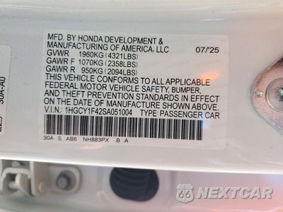 Zdjęcie 12 z 12 samochodu: 2025 HONDA ACCORD SE VIN:1HGCY1F42SA051004 - miniatura