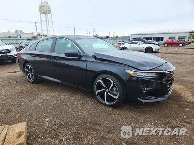 Czwarte zdjęcie samochodu z boku: 2022 HONDA ACCORD SPORT VIN:1HGCV1F33NA103230 - miniatura