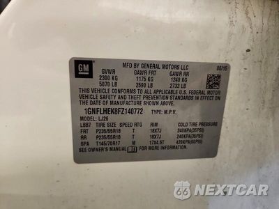 Zdjęcie 13 z 13 samochodu: 2015 CHEVROLET EQUINOX LTZ VIN:1GNFLHEK8FZ140772 - miniatura