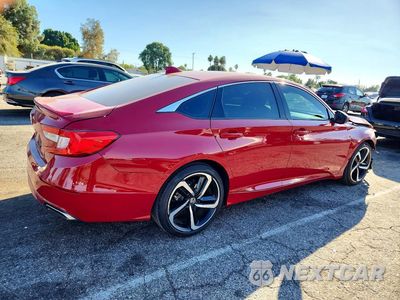Trzecie zdjęcie samochodu z tyłu: 2018 HONDA ACCORD SPORT VIN:1HGCV1F35JA257559 - miniatura