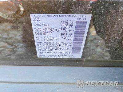 Zdjęcie 12 z 12 samochodu: 2016 NISSAN ROGUE SV VIN:5N1AT2MV3GC920206 - miniatura