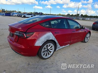 Trzecie zdjęcie samochodu z tyłu: 2022 TESLA MODEL 3 VIN:5YJ3E1EA5NF368625 - miniatura