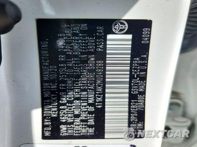 Zdjęcie 13 z 13 samochodu: 2021 TOYOTA CAMRY TRD VIN:4T1KZ1AK2MU048288 - miniatura