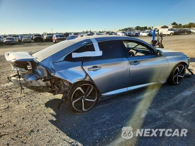 Trzecie zdjęcie samochodu z tyłu: 2018 HONDA ACCORD SPORT VIN:1HGCV1F35JA022482 - miniatura