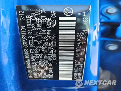 Zdjęcie 12 z 12 samochodu: 2012 TOYOTA PRIUS C ONE VIN:JTDKDTB32C1031268 - miniatura
