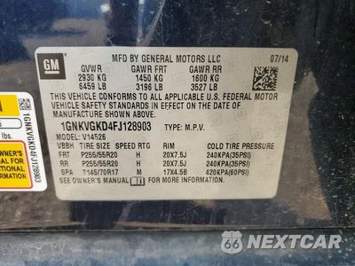 Zdjęcie 13 z 13 samochodu: 2015 CHEVROLET TRAVERSE LT VIN:1GNKVGKD4FJ128903 - miniatura