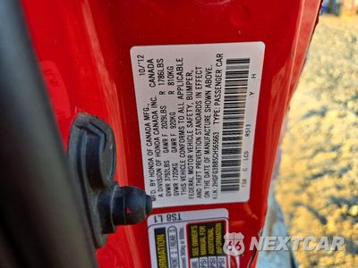 Zdjęcie 12 z 12 samochodu: 2012 HONDA CIVIC EX VIN:2HGFG3B85CH565663 - miniatura