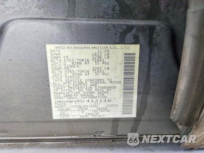 Zdjęcie 12 z 12 samochodu: 2005 NISSAN FRONTIER SE VIN:1N6AD07W95C412116 - miniatura