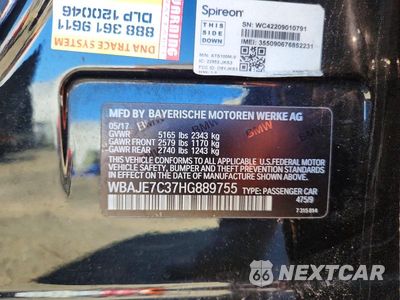 Zdjęcie 12 z 12 samochodu: 2017 BMW 540 XI VIN:WBAJE7C37HG889755 - miniatura