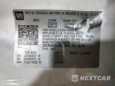 Zdjęcie 13 z 13 samochodu: 2022 CHEVROLET EQUINOX LT VIN:3GNAXUEV1NL297874 - miniatura