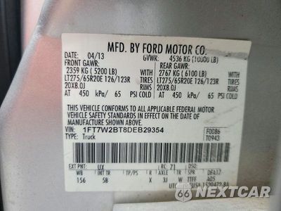 Zdjęcie 12 z 12 samochodu: 2013 FORD F250 SUPER DUTY VIN:1FT7W2BT8DEB29354 - miniatura