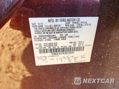 Zdjęcie 13 z 13 samochodu: 2012 FORD FLEX SEL VIN:2FMGK5CC9CBD10495 - miniatura