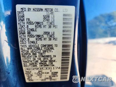 Zdjęcie 13 z 13 samochodu: 2002 NISSAN FRONTIER XE-V6 VIN:1N6ED29X32C331174 - miniatura