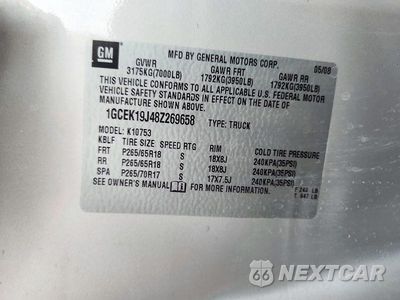 Zdjęcie 12 z 12 samochodu: 2008 CHEVROLET SILVERADO K1500 VIN:1GCEK19J48Z269658 - miniatura