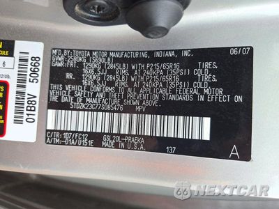 Zdjęcie 14 z 14 samochodu: 2007 TOYOTA SIENNA LE 8-PASSENGER VIN:5TDZK23C77S085476 - miniatura