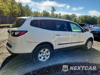 Trzecie zdjęcie samochodu z tyłu: 2013 CHEVROLET TRAVERSE LS VIN:1GNKRFKDXDJ242531 - miniatura