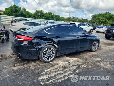 Trzecie zdjęcie samochodu z tyłu: 2018 FORD FUSION TITANIUM/PLATINUM HEV VIN:3FA6P0RU9JR248220 - miniatura