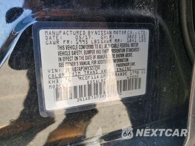 Zdjęcie 12 z 12 samochodu: 2017 NISSAN SENTRA S VIN:3N1AB7AP3HY327290 - miniatura