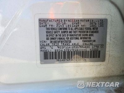 Zdjęcie 13 z 13 samochodu: 2019 NISSAN SENTRA SV VIN:3N1AB7AP3KY258706 - miniatura