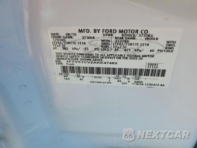 Zdjęcie 12 z 12 samochodu: 2010 FORD F150 SUPER CAB VIN:1FTVX1CV2AKE47482 - miniatura