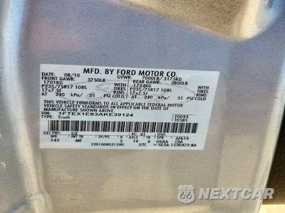 Zdjęcie 12 z 12 samochodu: 2010 FORD F150 SUPER CAB VIN:1FTEX1E83AKE39124 - miniatura