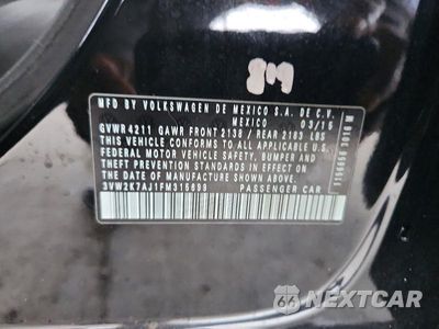 Zdjęcie 13 z 13 samochodu: 2015 VOLKSWAGEN JETTA BASE VIN:3VW2K7AJ1FM315699 - miniatura