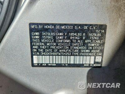 Zdjęcie 13 z 13 samochodu: 2015 HONDA FIT EX VIN:3HGGK5H86FM754253 - miniatura