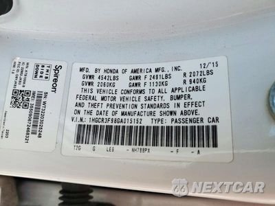 Zdjęcie 13 z 13 samochodu: 2016 HONDA ACCORD TOURING VIN:1HGCR3F98GA015152 - miniatura