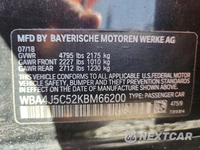 Zdjęcie 12 z 12 samochodu: 2019 BMW 440I GRAN COUPE VIN:WBA4J5C52KBM66200 - miniatura
