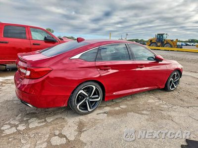 Trzecie zdjęcie samochodu z tyłu: 2018 HONDA ACCORD SPORT VIN:1HGCV1F33JA184983 - miniatura