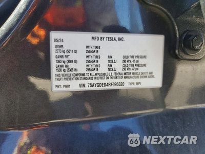 Zdjęcie 12 z 12 samochodu: 2024 TESLA MODEL Y VIN:7SAYGDED4RF095620 - miniatura