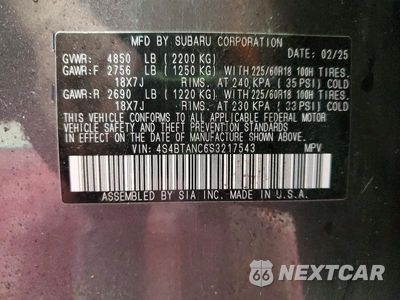 Zdjęcie 12 z 12 samochodu: 2025 SUBARU OUTBACK LIMITED VIN:4S4BTANC6S3217543 - miniatura