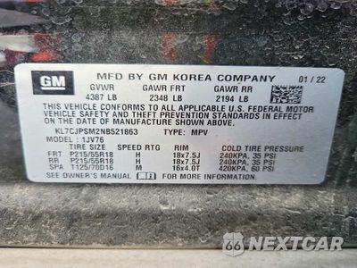 Zdjęcie 13 z 13 samochodu: 2022 CHEVROLET TRAX 1LT VIN:KL7CJPSM2NB521863 - miniatura