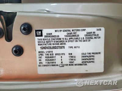 Zdjęcie 14 z 14 samochodu: 2005 CHEVROLET UPLANDER LS VIN:1GNDV23L85D270976 - miniatura