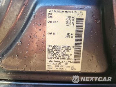 Zdjęcie 12 z 12 samochodu: 2017 NISSAN ALTIMA 2.5 SR VIN:1N4AL3AP0HC271794 - miniatura