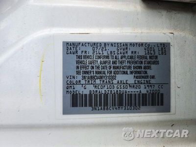 Zdjęcie 13 z 13 samochodu: 2021 NISSAN SENTRA SV VIN:3N1AB8CV4MY310302 - miniatura