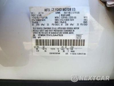 Zdjęcie 13 z 13 samochodu: 2020 FORD EXPLORER LIMITED VIN:1FMSK7FH1LGA47828 - miniatura