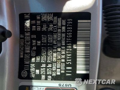 Zdjęcie 13 z 13 samochodu: 2015 KIA SORENTO LX VIN:5XYKT3A67FG638799 - miniatura
