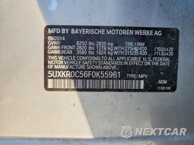 Zdjęcie 14 z 14 samochodu: 2015 BMW X5 XDRIVE35I VIN:5UXKR0C56F0K55961 - miniatura