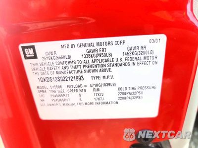 Zdjęcie 13 z 13 samochodu: 2002 GMC ENVOY VIN:1GKDS13S022121993 - miniatura