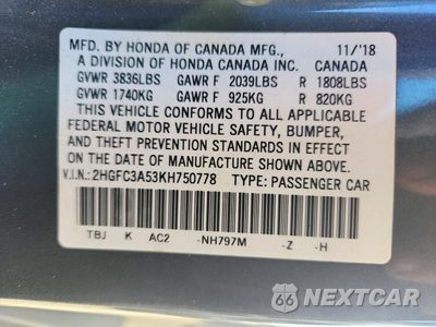 Zdjęcie 12 z 12 samochodu: 2019 HONDA CIVIC SI VIN:2HGFC3A53KH750778 - miniatura
