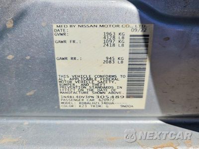 Zdjęcie 12 z 12 samochodu: 2023 NISSAN ALTIMA SV VIN:1N4BL4DV3PN305489 - miniatura