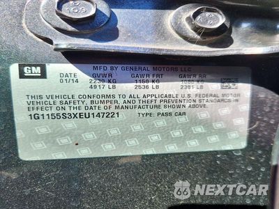 Zdjęcie 12 z 12 samochodu: 2014 CHEVROLET IMPALA LTZ VIN:1G1155S3XEU147221 - miniatura