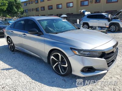 Czwarte zdjęcie samochodu z boku: 2021 HONDA ACCORD SPORT VIN:1HGCV2F36MA004535 - miniatura