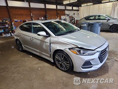 Czwarte zdjęcie samochodu z boku: 2018 HYUNDAI ELANTRA SPORT VIN:KMHD04LB3JU703524 - miniatura