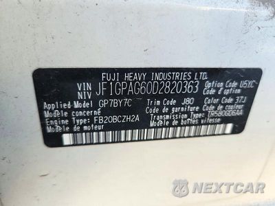 Zdjęcie 13 z 13 samochodu: 2013 SUBARU IMPREZA LIMITED VIN:JF1GPAG60D2820363 - miniatura