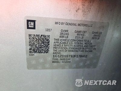 Zdjęcie 12 z 12 samochodu: 2018 CHEVROLET MALIBU LT VIN:1G1ZD5ST9JF178402 - miniatura