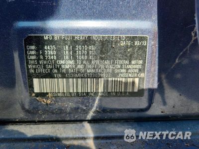 Zdjęcie 12 z 12 samochodu: 2013 SUBARU LEGACY 2.5I LIMITED VIN:4S3BMBK61D3039923 - miniatura