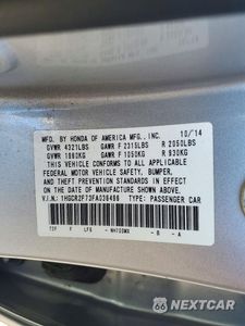 Zdjęcie 12 z 12 samochodu: 2015 HONDA ACCORD EX VIN:1HGCR2F73FA036496 - miniatura